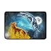 Produktbild best pillow Anti Slip Welcome Door Mat Fire and Ice Wolves Entrance Doormat Indoor Outdoor for Home Decor 23.6 X 15.8 Inch