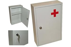 ELITEZOTEC STAINLESS STEEL WALL MOUNTED FIRST AID MEDICAL CABINET WITH 2 KEYS