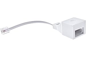 JZK Adaptador RJ11 a BT hembra 6P4C adaptador de teléfono fijo convertidor adaptador de línea telefónica compatible para teléfonos, módems, routers, impresoras