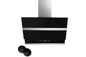 KKT KOLBE/Okap ścienny z zagłówkiem/okap kuchenny / 60 cm/stal nierdzewna/czarne szkło/automatyczne wyłączanie/obsługa dotykowa / HERMES606S