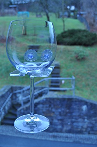 Weinglashalter für die Badewanne – transparent - 2