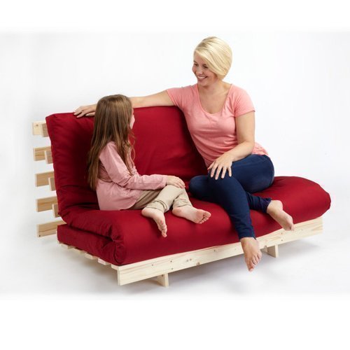 Red Premier Cotton Twill Futon Double 4ft 6