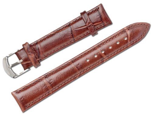St. Leonhard Armbänder für Uhren: Uhrenarmband aus Leder in Kroko-Optik braun, 12 mm (Uhrband, echtes Leder) St. Leonhard Armbänder für Uhren: Uhrenarmband aus Leder in Kroko-Optik braun, 12 mm (Uhrband, echtes Leder)