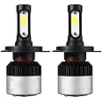 SPREADX Car Headlight bulb set H4 High Defination Cob Led Ultra White Light with High/Low Beam - H4 Bulb Pack of 2