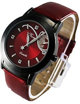 Sunnywill Mode Luxus Diamant hübsche Quartz Wrist Watch rot für Frauen Mädchen Damen