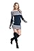 Happy Mama Women's Maternity Bardot Knitted Jumper Dress Pullover Sweater. 913p (Navy, 10/14)