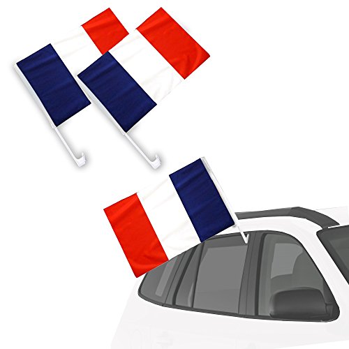 Autofahne Autoflagge 2 Stück Fanartikel EM & WM 2er Set Frankreich
