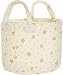 Minene Storage Basket/ Cream Flowers (Small, Pink)