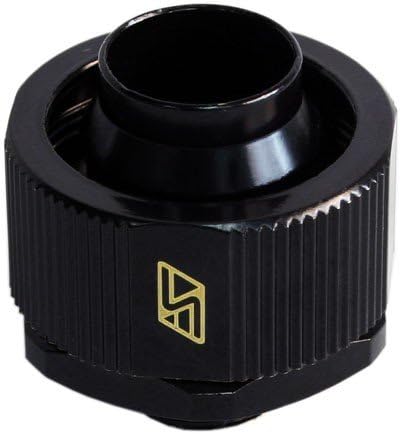 Swiftech 4X12G14CF Fitting 3/4 Inch x 1/2 Inch Lok-Seal G1/4 Inch black