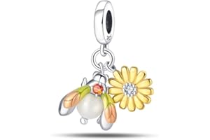 QIKAOLA Pendentif en argent 925 pour femmes pour bracelet Pandora Charms Beads compatible avec les bracelets Pandora et les colliers, compatible avec les bracelets européens pour filles