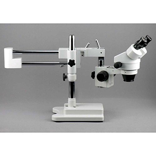 3.5X-90X Binocular Stereo Zoom Microscope with Double Arm Boom Stand