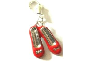 YIKKI Enamelled & Silver Red Ballet Dance Dancer Shoes Wizard of Oz Dorothy Charm