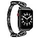 Produktbild Bands für Apple Watch 38mm 40mm,Schwarz Damen Edelstahl Sport Uhr Armband für iWatch Series 4 40mm,Metall Bling Armbänder für Series 3 2 1 38mm Edition Nike+