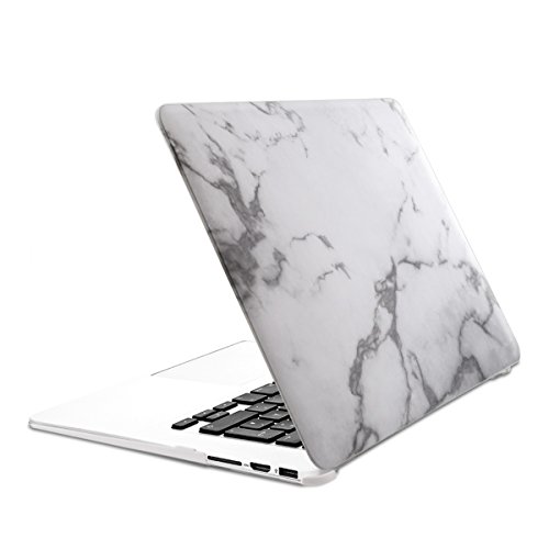kwmobile Hardcase Laptop Hülle für Apple MacBook Air 13″ (ab Mitte 2011) – Marmor Design Weiß Schwarz dünne gummierte Schutzhülle Cover Case Tasche - 5