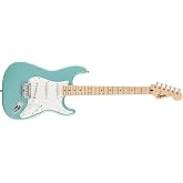 Squier by Fender Limited Edition Sonic&reg; Stratocaster&reg; Elektro Gitar HT, Ak&ccedil;aağa&ccedil; Klavye, Beyaz Pickguard, Tropikal Turkuaz
