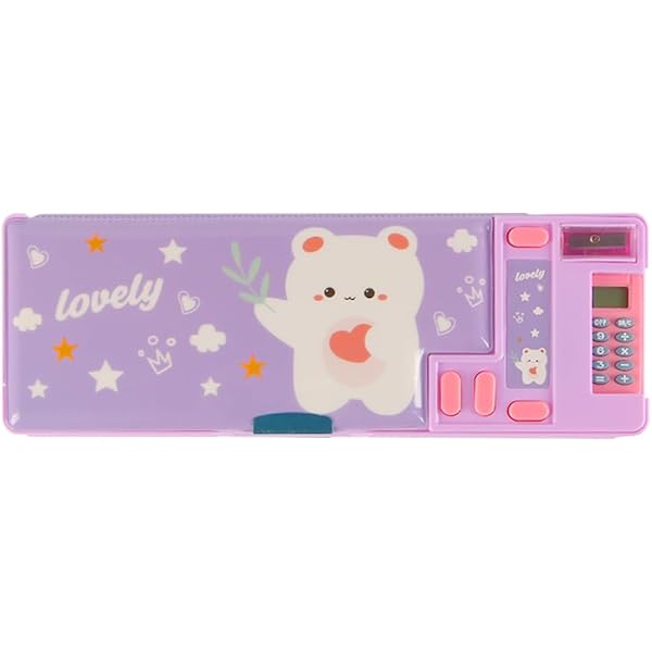 2 stuks: pop-up multifunctionele etui voor meisjes en jongens, schattige cartoon pennenbakje organizer briefpapier met slot, slijper, schema, whiteboard, schoolbenodigdheden, beste cadeaus voor