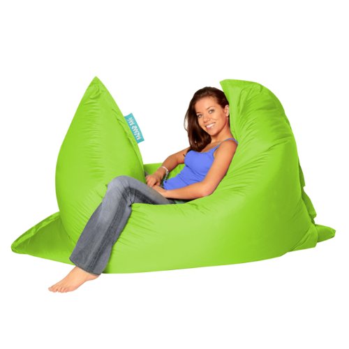 BAZAAR BAG - Puf (para interiores o exteriores, 180 x 140 cm), color verde lima