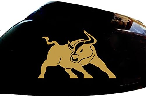 Bull Raton Car Stickers Wing Mirror Styling Decals (Set of 2), Gold