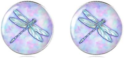 Sterling Silver 925 Dragonfly Earring Studs 12 mm Handmade for Ladies and Girls by Tizi Jewellery