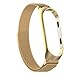 Produktbild Altsommer Band für Xiaomi Mi Band 3 Milanese Magnetic Edelstahl Armband, Edelstahl Mesh Milanese Magnet Uhrenarmband Replacement Armband für Damen Herren Silver 170-180mm (Gold)