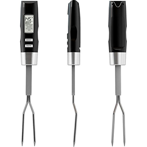 LUPO Digitales Gabel Edelstahl Thermometer Nahrung Temperatur Sensor mit LCD Messung – Perfekt zum Kochen von Nahrung Fleisch Truthahn Hühnchen Geflügel BBQ Wein Marmelade Steak - 2