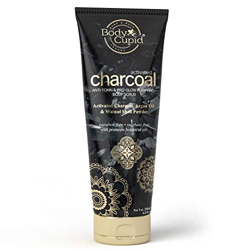 Body Cupid Activated Charcoal Face and Body Scrub - Activated Charcoal, Argan Oil & Walnut Shell Powder, 200 ml RS.249.00