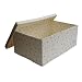 Minene Large Storage Box with Lid Cream Flowers - storage box, large fabric storage box - great for toy storage, kids storage
