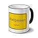 Produktbild Städtetasse Wadgassen - Design Ortsschild - Stadt-Tasse, Kaffeebecher, City-Mug, Becher, Kaffeetasse - Farbe Schwarz
