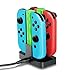 Produktbild Joy-Con Ladegerät, Nintendo Switch Joy-Con Ladegerät Dock Stand 4-Controller mit Licht Ladegerät