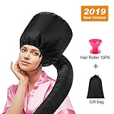 Qkurt Casque sèche, sèche de capot pour le style de séchage curling conditionnant en profondeur + 10 bigoudis de cheveux de silicone