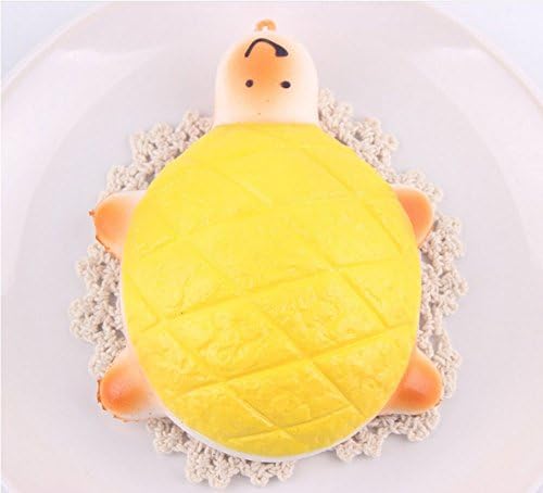 Big size Jumbo Soft Cute Turtle Melon Pan Bun Squishy, (Yellow)