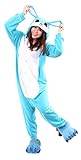 Honeystore Jumpsuit Tier Cartoon Häschen Fasching Halloween Kostüm Sleepsuit Hase Cosplay Pyjama Schlafanzug S
