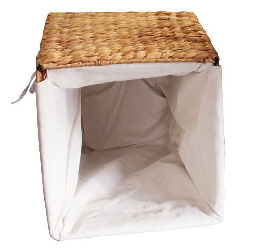 KMH®, 2er Set Wäschekörbe aus Wasserhyazinthe – Farbe: natur (#204023) - 5