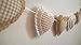Beige and White Check Gingham Nursery Decor Bunting Garland