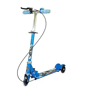 Buizel Basic Kids Ride On Leg Push Scooter Cycle with Break and Road Runner for Boys and Girls (4 - 8 Years Old Kids) 3 Wheel Foldable Scooter Cycle with Height Adjustment.