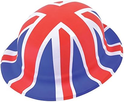 Harry &amp; Meghan Markle Royal Wedding, Union Jack Party Celebration Accessories, Masks, Hats, Flags, Bow Ties, Bunting (UJ BOWLER HAT)
