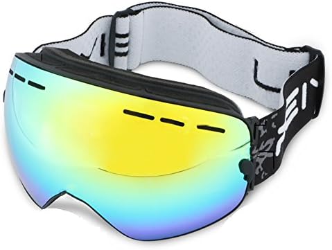 Lylhmj Ski Goggles Ski Goggles Snowboard Glasses Outdoor Sports Snowboard Goggles Anti Fog UV Protection Windproof Double Lens Snowboard Goggles for Motorcycle Bicycle Skiing Skating