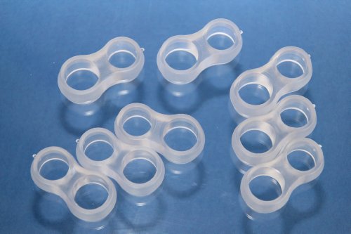 De-Plastik 4671 120 Tür- und Fenstergriffpuffer / 46 x 24 mm / transparent / 8er Set - 2
