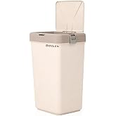 40 Litre Tekli &Ccedil;amaşır Sepeti - &Ccedil;&ouml;p Sepeti - B&uuml;y&uuml;k Boy &Ccedil;&ouml;p Kutusu - Dekoratif &Ccedil;&ouml;p Sepeti - Gri Beyaz - 28x58,5x35 cm (Gold)