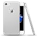 Produktbild iPhone 7 Hülle, Roybens Metall Silikon 2 in 1 Extra Dünn Stoßfest Schalen Taschen + Panzerglas Schutzfolie Folie für 2016 Apfel [Apple] iPhone7, Silber [Silver]