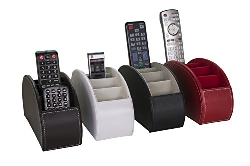 Organizador para mandos a distancia  de la marca Osco  de piel sint  tica con 5  bolsillos  color marr  n