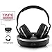 Produktbild VOGEK TV Funkkopfhörer, 2.4GHz UHF/RF Over-Ear Digital Stereo Kabellose Kopfhörer mit Ladestation Lautstärkeregler 100ft Distanz Sender für Fernseher, HiFi, CD, DVD Spieler