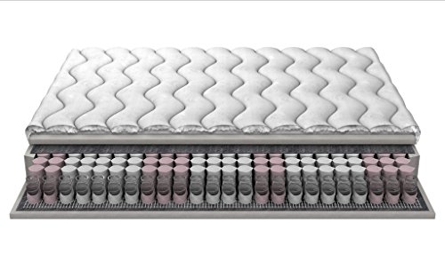 Pocket sprung mattress Basic Silk Pocket springs High resilience polyurethane foam 18 cm 3-layer quilted “Moon” cover 140x200