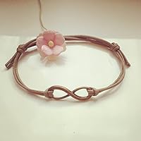 Infinity Unendlichkeit Armband in Beige Bronze Größenverstellbar, vintage / ethno / hippie / must have / statement / florabella schmuck