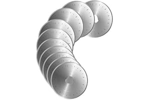 iwobi 10 pezzi Lame da Taglierina,Lama Rotante per Taglierina Rotativa,Taglio Carta, Taglio Pelle,45 mm