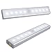 Produktbild Fanryn 10 LED Lichtleiste Innenbeleuchtung Unterbauleuchte Schrankbeleuchtung kabellose Schrankleuchte, LED-Licht Auto Sensing Nachtlicht Emergence Lampe für Wandschrank Küche Treppen Kabinett Flur Badezimmer Dachböden Garagen Treppe Schrank mit Magnetstreifen und USB Kabel - Warmweiß