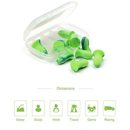 Toennesen Kinder hochwertiger Ohrstöpsel extra weich wiederverwendbarer Ohrenstöpsel aus soft hautfreundlich Schaumstoff Kids Gehörschutzstöpsel In Ear Plugs für Schlafen Lärm Flugzeug Lesen Study Festivals Party Konzerts 5 Paar - 4