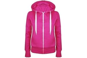 Fashion Star Womens Zip Up Fleece Knit Mini Sweatshirt Hoody