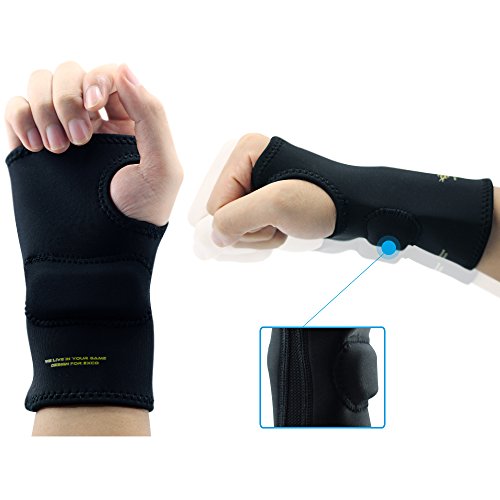 EXCO Professionelles Gaming Handschuh mit Handgelenk Unterstützung für alle Zweck Gamer Handschuh (Rechte Hand) schwarz, Large
