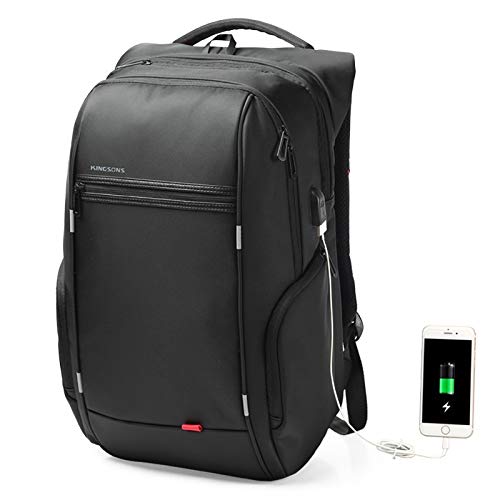 Flybiz Antifurto Zaino Porta PC Uomo Lavoro Impermeabile USB Zaini Laptop, Unisex Multiuso Antifurto Zaino, PC Portatile Impermeabile da Uomo Borsa Universitaria Daypack per La Scuola(15.6inches)